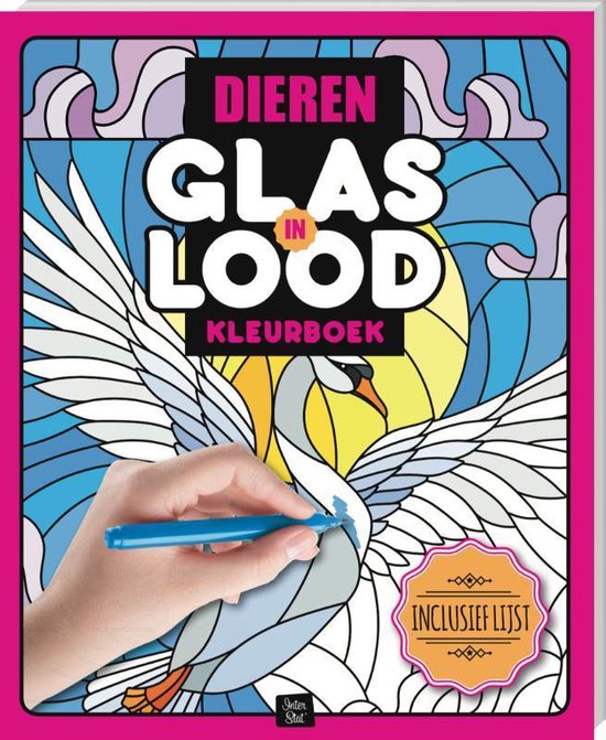 Glas in lood kleurboek Dieren