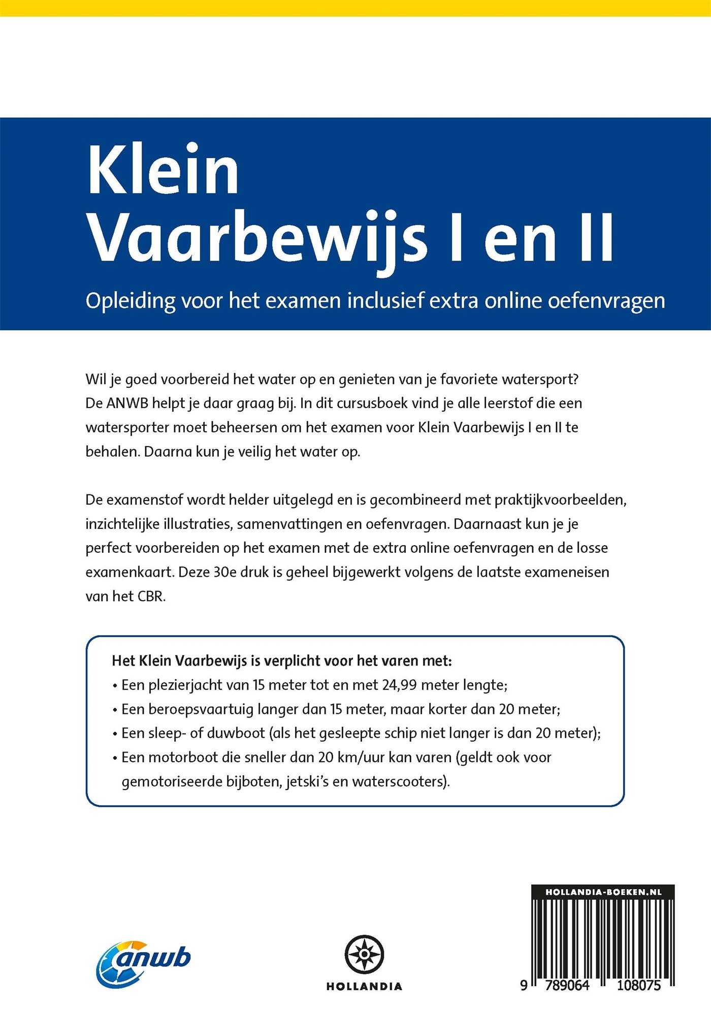 ANWB - ANWB Cursusboek Klein Vaarbewijs I en II - Image 2
